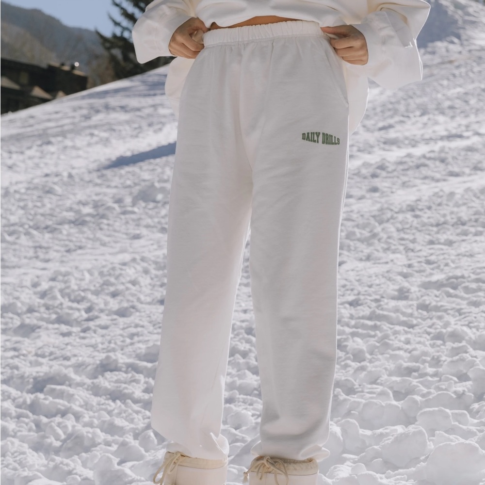 Daily Drills White Joggers